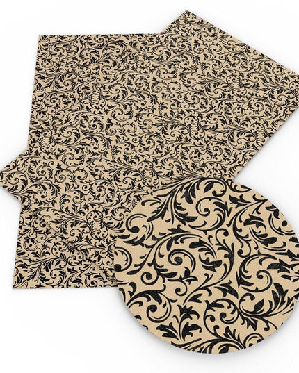 Elevate Your DIY Creations with Luxurious Floral Faux Leather Fabric