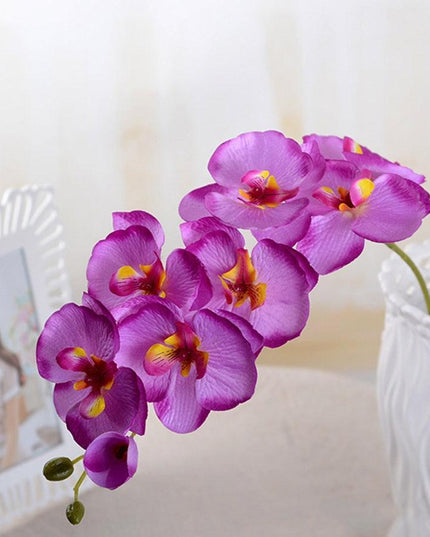 Lifelike White Phalaenopsis Orchid Arrangement - Stylish Home and Event Decor