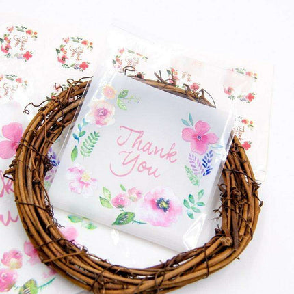 Cherry Blossom Treat Bags - Elegant Self-Adhesive Packaging for Handmade Confections