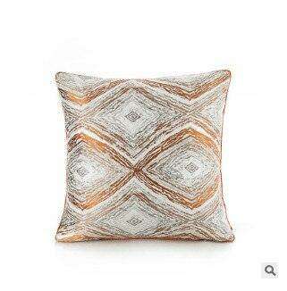 Modern Orange Geometric Stripe Cushion Cover - Inspired by Korean Aesthetics