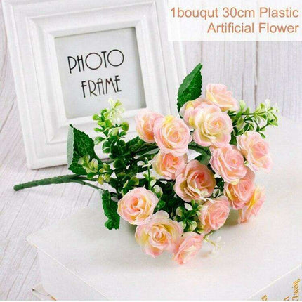 Elegant Silk Flower Arrangement with Butterfly Orchids and Mini Roses - Luxurious Botanical Display