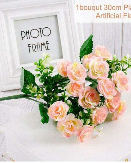 Elegant Silk Flower Arrangement with Butterfly Orchids and Mini Roses - Luxurious Botanical Display