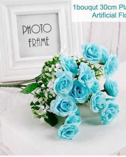 Elegant Silk Flower Arrangement with Butterfly Orchids and Mini Roses - Luxurious Botanical Display