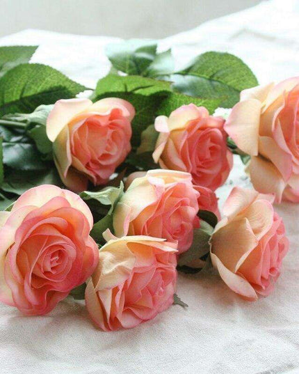 Lifelike Premium Latex Rose Bouquet - Timeless Floral Elegance for Home and Events