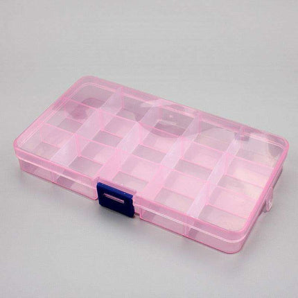 Versatile Clear Plastic Organizer Box with Adjustable Compartments for Crafts, Jewelry, and Tools