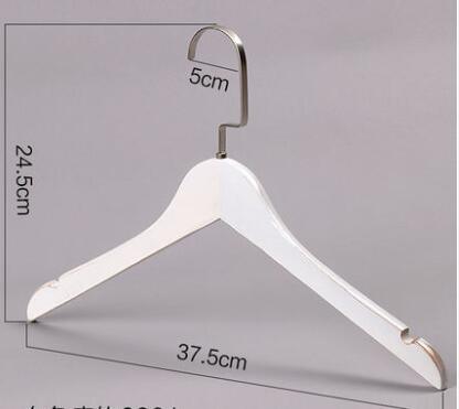 Luxurious Solid Wood Hangers with Pant Clip - Set of 10