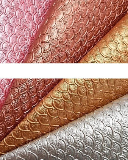 Mermaid Scale Pattern Faux Leather Craft Sheet - Premium Quality Collection