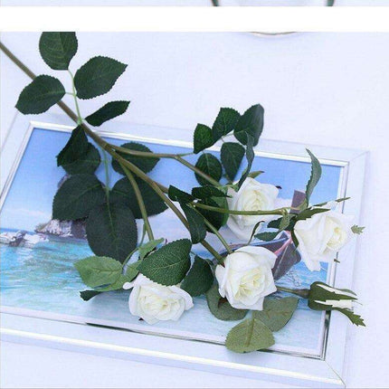 12-Piece Luxe Realistic Faux Rose Bouquet Set