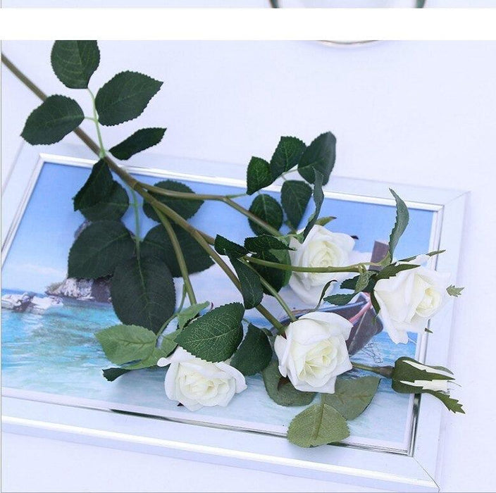 Realistic Small Artificial Rose Flower Bouquet - Set of 12