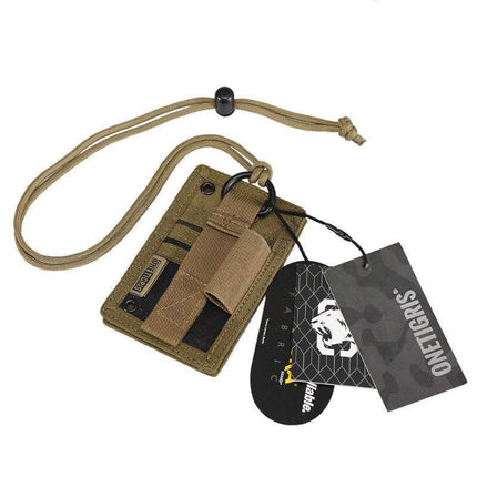 Tactical EDC Card Holder with Custom Patch Display and Integrated Pen Loop