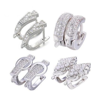 Stunning Handmade Gold & Silver Earring Hooks Adorned with Dazzling Austrian Crystals - Eco-Friendly Luxury Jewelry