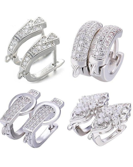 Stunning Handmade Gold & Silver Earring Hooks Adorned with Dazzling Austrian Crystals - Eco-Friendly Luxury Jewelry