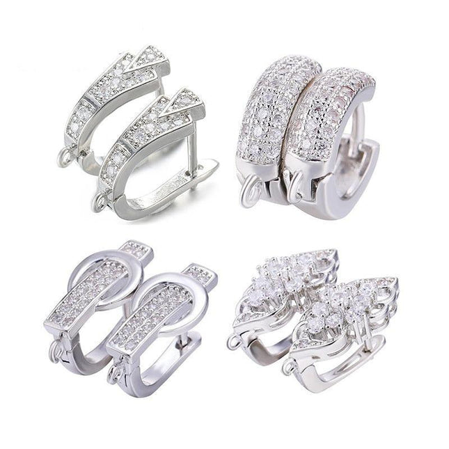 Stunning Handmade Gold & Silver Earring Hooks Adorned with Dazzling Austrian Crystals - Eco-Friendly Luxury Jewelry