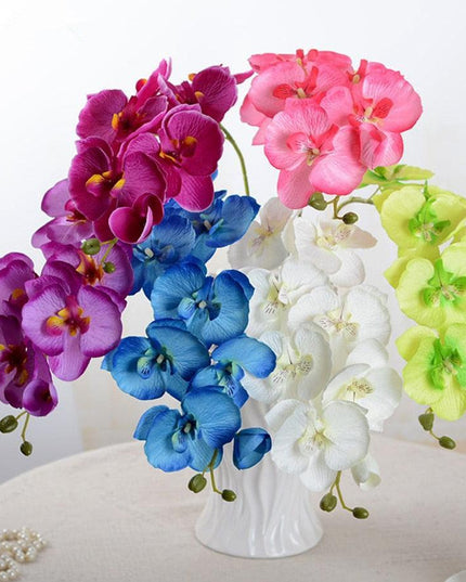 Lifelike White Phalaenopsis Orchid Arrangement - Stylish Home and Event Decor