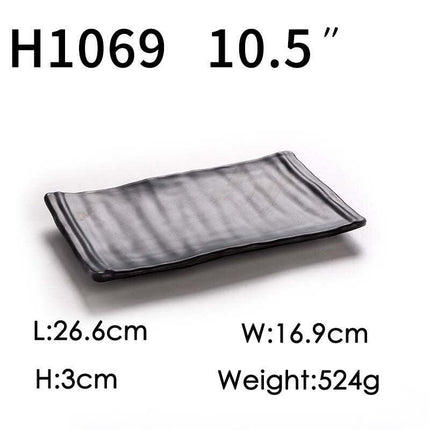 Sleek Black Melamine Dining Set - Elevate Your Table Experience