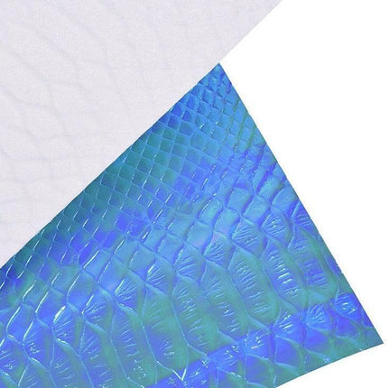 Iridescent Crocodile Pattern Faux Leather Craft Sheet - Creative Spark (29x21cm)