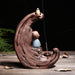 Buddha Monk Zen Ceramic Backflow Incense Burner - Serene Home Decor Piece