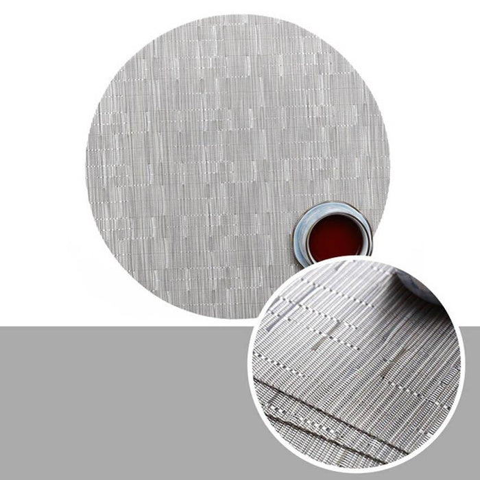 Elegant Round PVC Placemats for Kitchen Decor - Set of 2/4/6