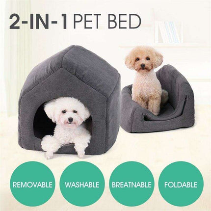 Luxurious 2-in-1 Cozy Pet Retreat for Comfort and Style