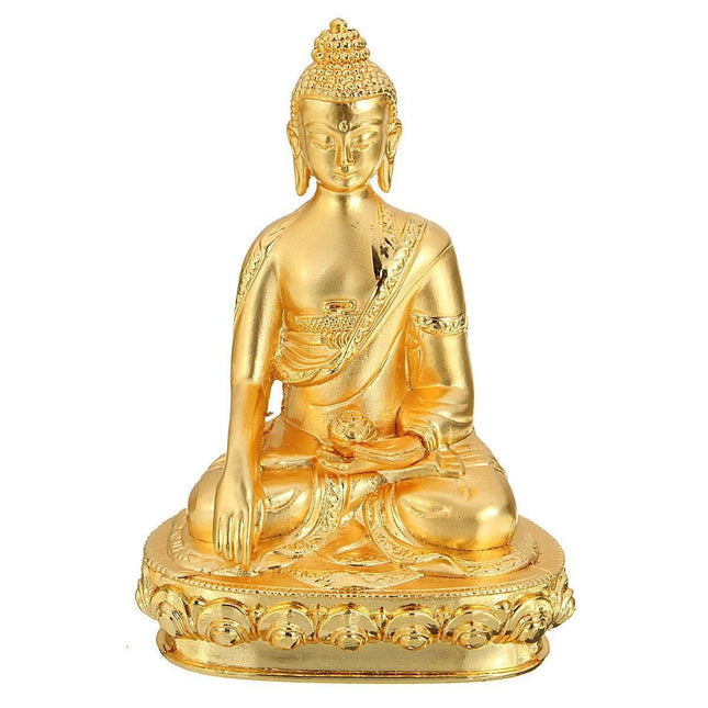 Radiant Shakyamuni Buddha Sculpture - Masterful Tibetan Craftsmanship for Inner Peace