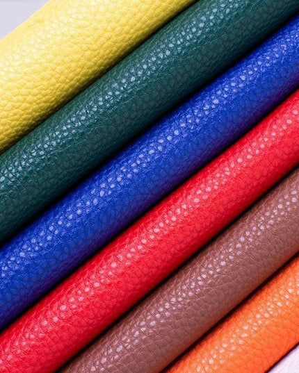 Luxurious Lychee Road Faux Leather Fabric - Premium DIY Sewing Material for Elegance and Style
