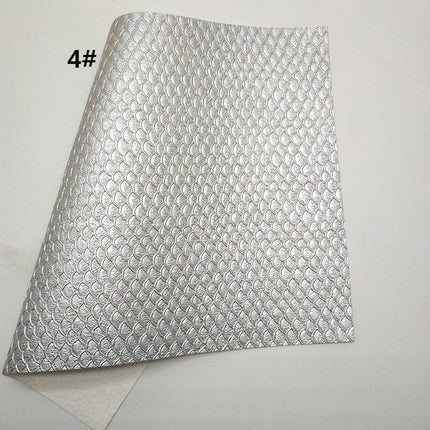 Mermaid Scale Pattern Faux Leather Craft Sheet - Premium Quality Collection