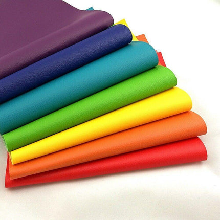 Colorful Spectrum Faux Leather Crafting Collection - 7-Piece Set