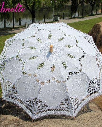 Lace Elegance Victorian Umbrella - A Touch of Class for Any Celebration