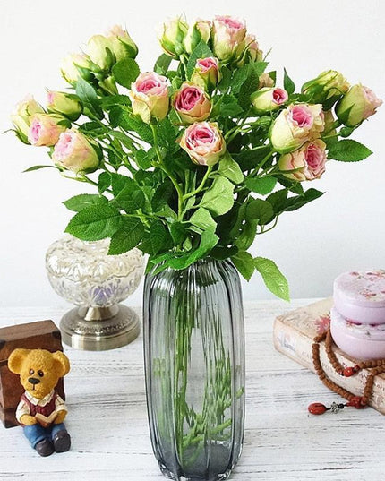 Elegant Silk Rose Arrangement: Exquisite Artificial Flowers for Timeless Decor