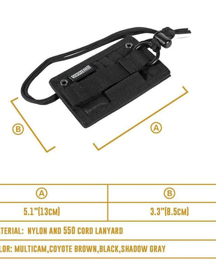 Tactical EDC Card Holder with Custom Patch Display and Integrated Pen Loop