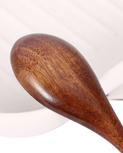 Elegant 5-Piece Japanese Wooden Spoon Set for Gourmet Dining