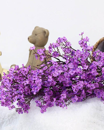 Cherry Blossom Dream: Elegant Baby's Breath Faux Flower Arrangement