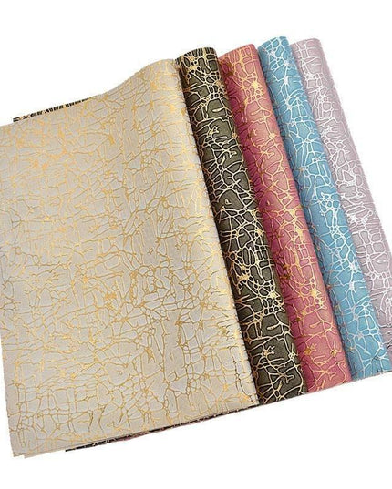 Stylish Striped Grid A4 Faux Leather Fabric for Trendy DIY Projects