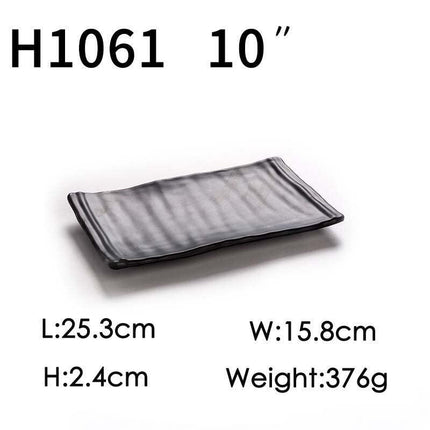 Sleek Black Melamine Dining Set - Elevate Your Table Experience