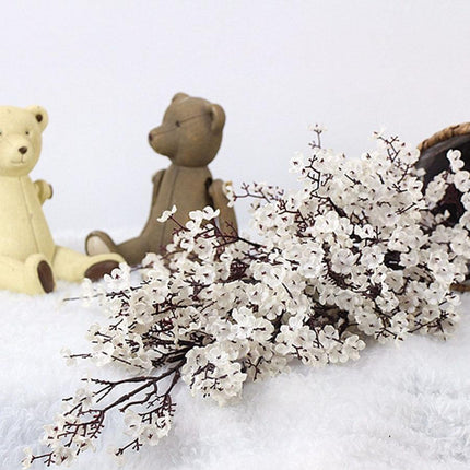 Cherry Blossom Dream: Elegant Baby's Breath Faux Flower Arrangement