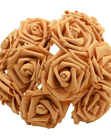 Chic 25-Piece Gray Foam Rose Arrangement - Lifelike and Effortless Decor