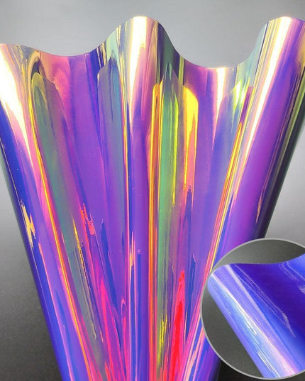 Reflective Holographic Iridescent Faux Leather - Essential Crafting Material