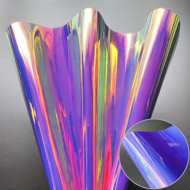Reflective Holographic Iridescent Faux Leather - Essential Crafting Material