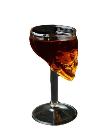 Gothic Skull Drinkware Set: Elegant Goblet Pair for Whisky, Wine, and Cocktails