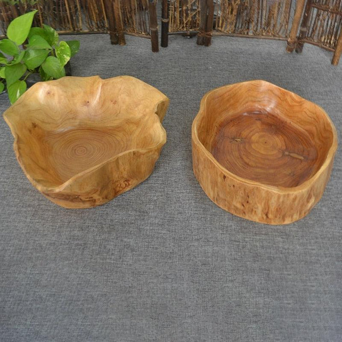 Rustic Elegance Wooden Fruit Tray - Stylish Home Decor Essential