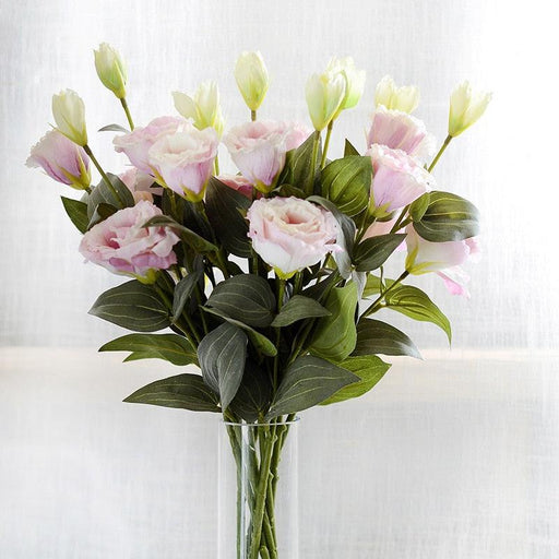Lifelike Trigeminal Eustoma Silk Blooms - Elegant 70cm Bouquet
