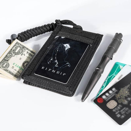 Tactical EDC Card Holder with Custom Patch Display and Integrated Pen Loop