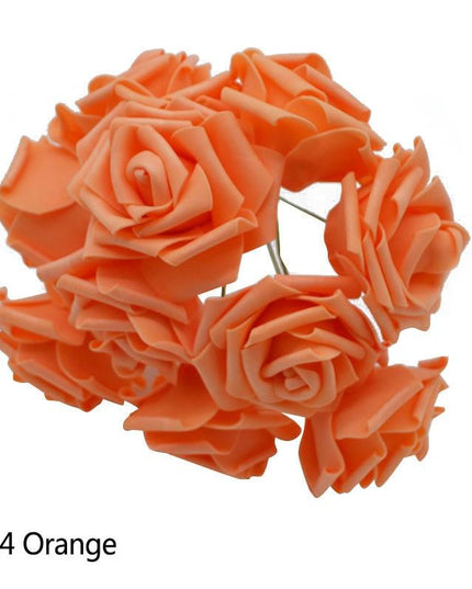 Chic 25-Piece Gray Foam Rose Arrangement - Lifelike and Effortless Decor