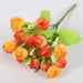 Elegant Silk Rose Bouquet: Exquisite Small Bud Roses for Weddings and Home Décor