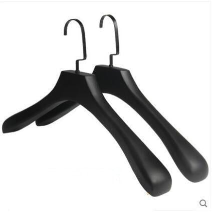 Stylish 10-Piece Premium Black Wooden Non-Slip Hanger Set