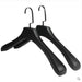 Luxurious Set of 10 Premium Black Solid Wood Non-Slip Closet Hangers
