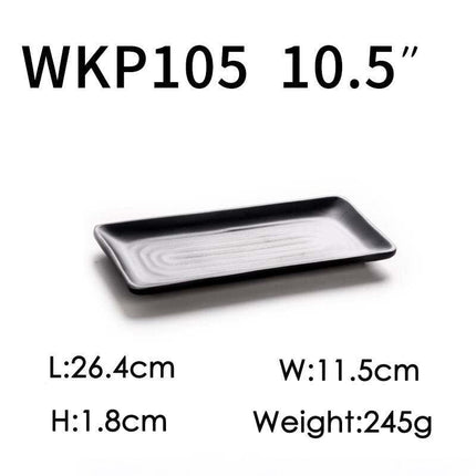 Sleek Black Melamine Dining Set - Elevate Your Table Experience