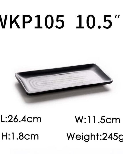 Sleek Black Melamine Dining Set - Elevate Your Table Experience