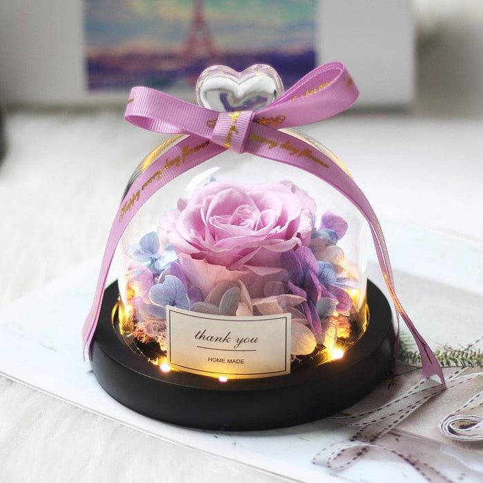 Enchanted Eternal Rose Glass Dome: Timeless Love and Elegance