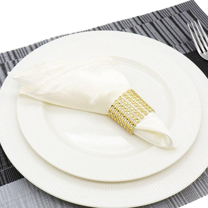 Luxurious Satin Elegance: Pack of 50 Disposable Handkerchief Napkins for Elegant Events